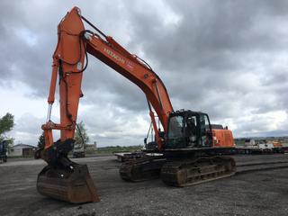 2018 Hitachi ZAXIS ZX350LC-5N Excavator c/w Isuzu Diesel Engine, A/C, Heated Seat, Radio, Twin Auto Greasing System, 87-1/2in Articulating  Clean Up Bucket, Aux Hyd, Showing 8110hrs, S/N 1FFDDC70AJE930839 (HIGH RIVER YARD) *PL#763*