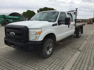 2011 Ford F350 Crew Cab Pick Up c/w 6.2L V8 Gas Engine, Auto, 9ft Deck, Headache Rack, LT245/75R17 Tires, Showing 289,246kms, VIN 1FT8W3B6XBEC04198 (HIGH RIVER YARD) *PL#60*