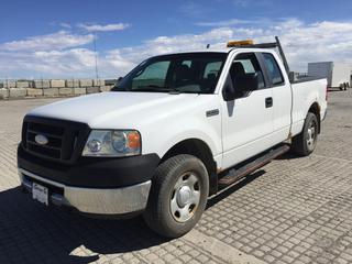 2008 Ford F150 4x4 Pick Up c/w 5.4L V8 Triton Engine, Auto, Tow Package, Headache Rack, Tonneau Cover, Showing 136,702kms, 6968 Idle Hours, VIN 1FTPX14V58FC27019 (HIGH RIVER YARD) *PL#47*