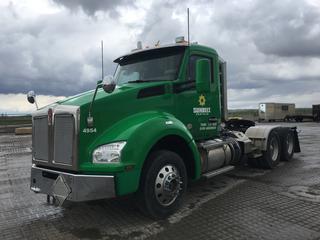 2016 Kenworth T880 T/A Day Cab Truck Tractor c/w ISX15 Cummins, 450 HP, Eaton Automatic Transmission, DSP41 Rears, Double Diff Lock, A/R Susp, Sliding Fifth Wheel, Hyd Wet Kit  Showing 10,191 hrs 375,267kms, VIN 1XKZD49X7GJ982086 (HIGH RIVER YARD) *PL#166*