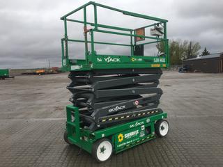 2015 Skyjack SJ111-4632 Electric Scissor Lift, 32ft Platform Height, 700lb Capacity, 16x5x12 Tires, Showing 365hrs, S/N 70027237, 24V Pro Charging Pack (HIGH RIVER YARD)