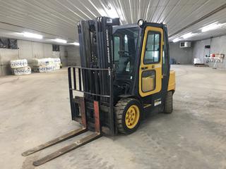 Doosan D30S-3 Forklift, 3 Stage Mast, Side Shift, 42in Forks, 28x9-15/8.15-15 NHS Front Tires and 6.50x10 IND Rear Tires, Showing 13,680hrs S/N K102204 (HIGH RIVER YARD)