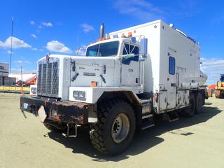 2008 Kenworth C500B T/A Lube Truck c/w CAT 14.6L Diesel, Eaton Fuller 10-Spd Manual, Chelsea PTO, 26,862kg GVWR, 5997kg GAWR, American Eagle 65R Rotary Series Air Compressor Genset, Ansul Fire Suppression System, Husky 1590 Pump, Hose And Reel, 2007 Hamms 5850L Storage Tank And 17.5R25 Tires. Showing 20,441hrs, 116,118kms. VIN 1NKCLB0X18R934767 *Note: ABS Light On* *PL#155* (LOCATED IN ACHESON)