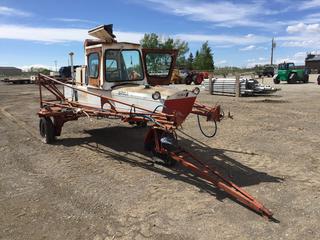 Melroe 103 3-Wheel Sprayer System Spearcoupe, No Power, Shifter Missing, Showing 813hrs, S/N GP377-1-1065 *For Parts Only* *Note: Buyer Responsible For Loadout* (HIGH RIVER YARD)