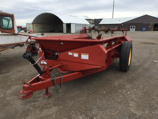 New Holland Model 145 Manure Spreader, 540 PTO Specific, Slow and Fast Mode for Beaters, Jack/Leg Support Damaged, 295/75R22.5 Front & Rear Tires, S/N Y7B090008 (HIGH RIVER YARD)