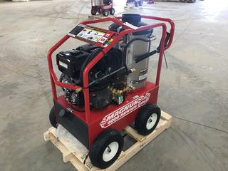 Unused Magnum 4000 Series Hot Pressure Washer with 15hp Engine, Electronic Ignition, 3.5 GPM @ 4000 PSI, 12 Volt Battery (HIGH RIVER YARD)