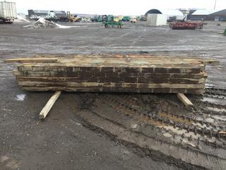 Bundle of Approximately (20) Pieces of Lumber, 4in x 12in x 14ft, Various Lengths (HIGH RIVER YARD) 