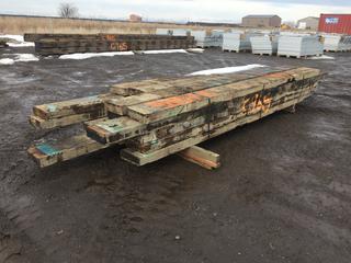 Bundle of Approximately (20) Pieces of Lumber, 4in x 12in x 14ft, Various Lengths (HIGH RIVER YARD) 