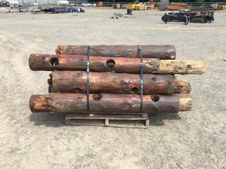 Bundle of Posts for Post Rail Set Up, Approximately 4ft - 7ft Length (HIGH RIVER YARD)