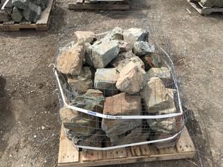 Pallet of Assorted Decorative Landscape Stone, Approximately 30pcs (HIGH RIVER YARD)