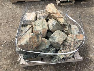 Pallet of Assorted Decorative Landscape Stone, Approximately 30pcs (HIGH RIVER YARD)