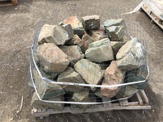 Pallet of Assorted Decorative Landscape Stone, Approximately 30pcs (HIGH RIVER YARD)