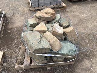 Pallet of Assorted Decorative Landscape Stone, Approximately 30pcs (HIGH RIVER YARD)