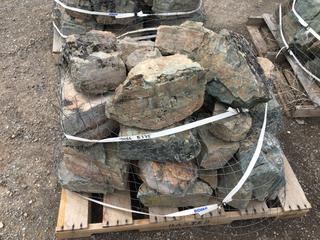 Pallet of Assorted Decorative Landscape Stone, Approximately 30pcs (HIGH RIVER YARD)