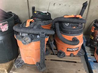 (3) Ridgid Wet/Dry Vacuums (HIGH RIVER YARD)