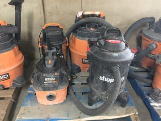 (3) Ridgid Wet/Dry Vacuums and (1) Shop Vac (HIGH RIVER YARD)