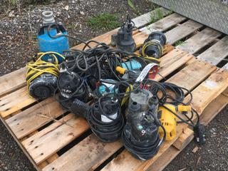 Pallet of Submersible Pumps, *Requires Repair* (HIGH RIVER YARD)