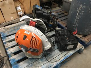 Stihl Backpack Blower S/N 531194758, Heater, 1.3hp Air Compressor, 3400 RPM, 120V, 8A, 60Hz, Single Phase, 3-Wire, *Require Repair* (HIGH RIVER YARD)