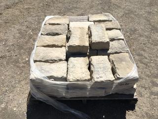 Pallet of 12in x 8in x 4in Retaining Wall Stone, Approximately 75pcs (HIGH RIVER YARD)