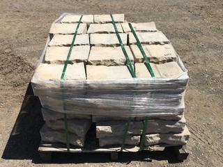 Pallet of 12in x 8in x 4in Retaining Wall Stone, Approximately 60pcs (HIGH RIVER YARD)