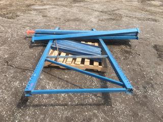 (1) Upright 10ft x 4ft x 3-1/2in, (7) Cross Beams 8ft 2-1/2in-9ft and Approximately (30) Smaller Cross Beams 3ft 8in (HIGH RIVER YARD)