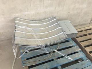 (2) Breaker Panels and (2) Metal Mud Guards and Plastic Bin (HIGH RIVER YARD)