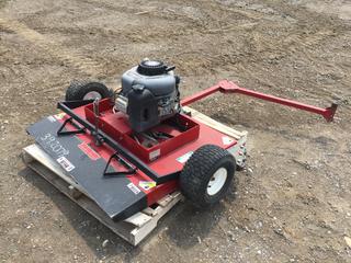 Swisher 44in Tow Behind Finish Cut Mower c/w Briggs & Stratton 10.5hp OHV Engine, S/N T205-1 8121 *Note: Manual in Office, Unknown Running Condition* (HIGH RIVER YARD)