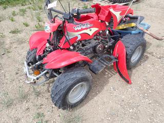 2005 E-Ton Dynamics Viper 90R 2-Stroke Quad. VIN 9EF0C46A008535. *Note: Motor Disassembled, Running Condition Unknown* (FORT SASKATCHEWAN YARD)