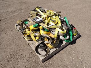 Qty of Assorted Lifting Slings, Ratchet Straps And Wire Ropes (FORT SASKATCHEWAN YARD)