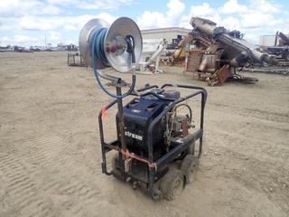 X-Stream HSP-3004-OMBE Pressure Washer c/w Honda 13.0hp Gas Engine, Hose And Reel. SN 15074280 *Note: (4) Flat Tires, Running Condition Unknown* (LOCATED IN EDSON)