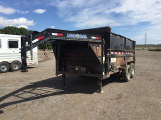 Load Trail 15-1/2ft T/A Goose Neck Dump Trailer with Hydraulic Dump Box, Tail Lights Damaged, Cannot Verify VIN (HIGH RIVER YARD)