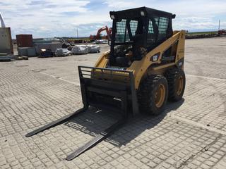 2011 Cat 226B3 Skid Steer c/w Cat 292-5719 Diesel Engine, Aux. Hydraulics, 48in Forks, 10-16.5 NHS Tires, Showing 1608hrs, S/N CAT0226BAMWD02155 Extra Parts, Starts and Runs, *Door Disconnected* (HIGH RIVER YARD)