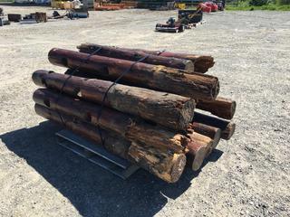 Bundle of Posts for Post Rail Set Up, Approximately 4ft - 7ft Length (HIGH RIVER YARD)