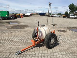 Inland SP81376Z 30 Gallon Tow-Behind Sprayer c/w FloJet Pump, 1-7/8in x 2in Trailer Coupler, P215/70R15 Tires, S/N 1313 (HIGH RIVER YARD)