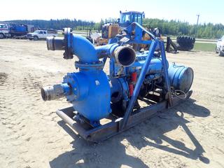 Skid Mtd. Gorman-Rupp 6in Pump c/w 9ft X 3ft Skid, Deutz 69kw Diesel Engine, (2) Outlets And Fuel Tank. Showing 76,598hrs. *Note: Turns Over, Running Condition Unknown* (LOCATED IN EDSON)