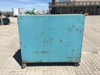 Steel Storage Cabinet With 3 Shelves, 61in x 32in x 4ft (HIGH RIVER YARD)