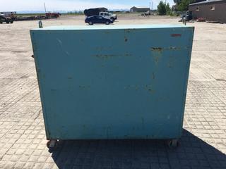 Steel Storage Cabinet With 3 Shelves, 61in x 32in x 4ft (HIGH RIVER YARD)