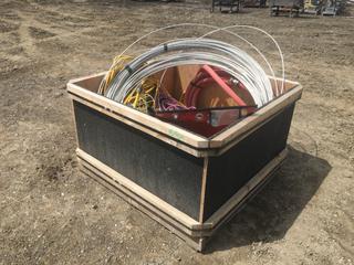 Crate of Extension Cords, Cable and Milwaukee Bag  (HIGH RIVER YARD)