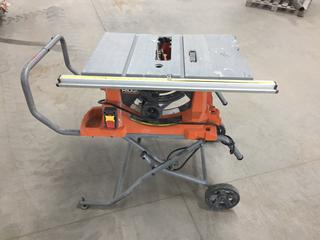 Ridgid Model R4513 10in Table Saw, 5000 RPM, 120V, 60Hz, 15A, S/N GW1709D1C88327 and (4) Extension Cords  (HIGH RIVER YARD)