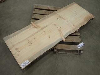 (1) Piece Of Approx. 75in X 2in Rough Sawn Blue Stain Pine w/ 22in - 25in Width (FORT SASKATCHEWAN YARD)