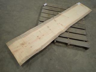 (1) Piece Of Approx. 88in X 2in Rough Sawn Blue Stain Pine w/ 15in - 18in Width (FORT SASKATCHEWAN YARD)