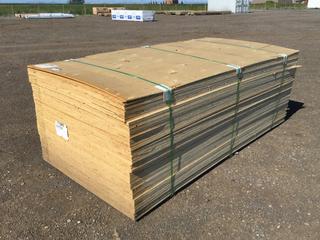 Qty of (50) 5/8in 4x8 CSP Non-Stamped Plywood, Unused (HIGH RIVER YARD)