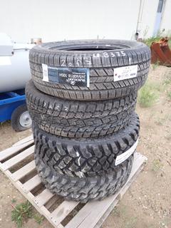 Qty Of Assorted Unused Tires Includes: (1) Black Lion BC86 245/60R18 Tire, (1) Toyo Open Country P265/65R18 Tire, (1) Firestone Destination 33X12.50R17LT Tire And (1) Hercules Trail Digger LT315/75R16 Tire (FORT SASKATCHEWAN YARD)