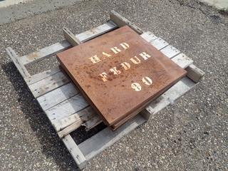 Qty Of (4) 19 1/2ft X 19 1/2ft X 1in Steel Plates (LOCATED OFFSITE @ Fort McMurray Airport, 547 Snow Eagle Drive, Fort McMurray, AB) 