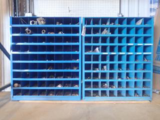 (2) 35in X 42in X 12in 72-Compartment Bolt Bins c/w Contents