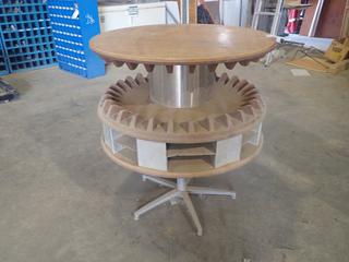 3ft X 3ft X 42in Swivel Shop Table