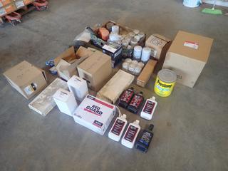 Qty Of Oil Filters, Power Steering Fluid, Antifreeze, Air Filters, Hoses And Assorted Supplies