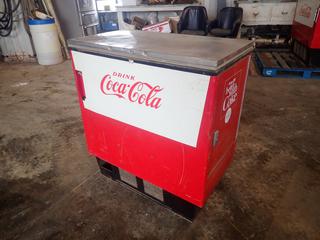 33in X 21in X 38in Coca-Cola Cooler *Note: Working Condition Unknown*