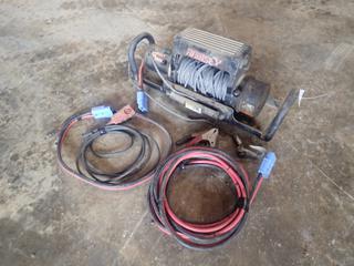 Ramsey QM8000 12V Winch c/w Remote And Cables. SN 012450 *Note: Working Condition Unknown*