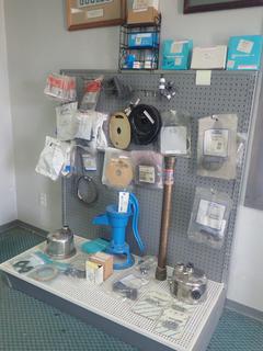 Qty Of Impeller Parts, Guide Vane, G.V Seal Ring, Diaphragm, Pressure Gauge, Bolt Kits, Goulds Hand Pump, Grundfos Pump Caps And Assorted Supplies *Note: Contents Only, Shelving Not Included*